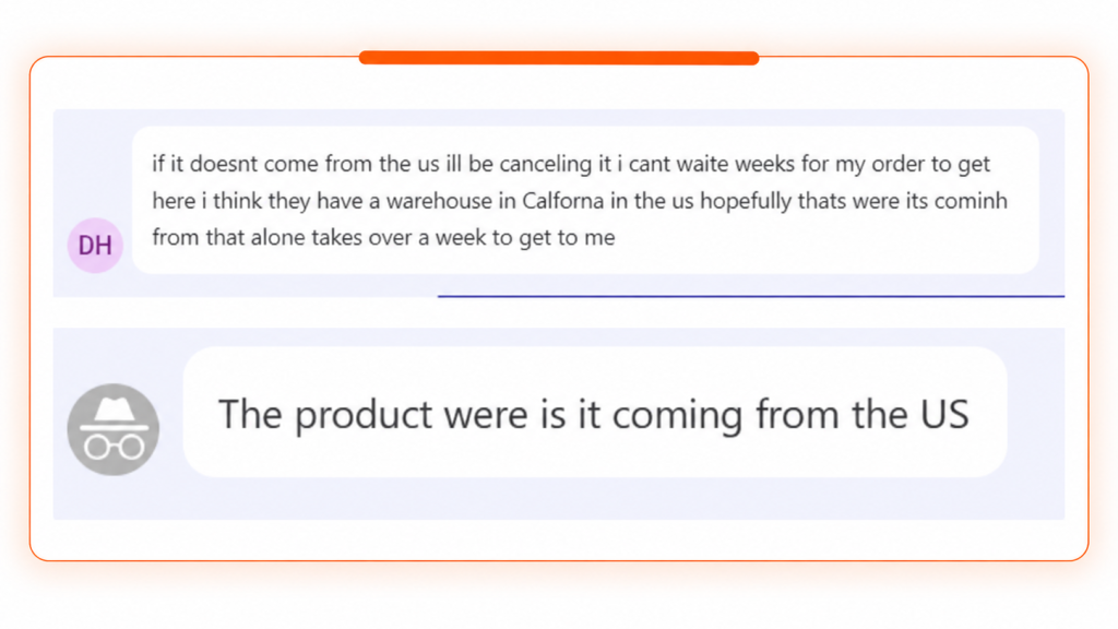Customer Inquiries About Warehouse & Shipping Times via Website Chat